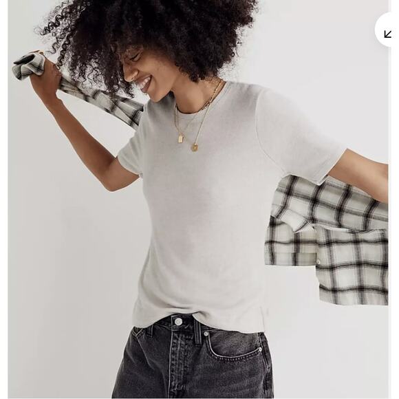 Madewell Tops - Madewell Dreamiest Knit Tee Style NG556 in Heather Oatmeal Size XS